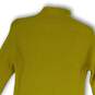 Womens Yellow Long Sleeve Mock Neck Knitted Pullover Sweater Size S image number 3