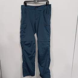 Columbia Blue Omni-Shade Sun Protection Zip Off Pants Men's Size 34W 34L