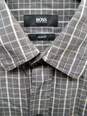 Hugo Boss Grey Check Long Sleeve Shirt Size 16.5 image number 3