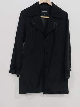 London Fog Women's Black 3-Button Trench Coat Size M