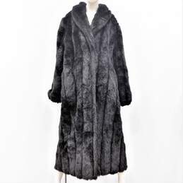 Vintage Monterey Fashions Women's Size 18W Faux Fur Full Length Jacket Coat