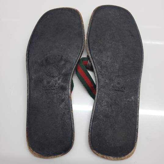 AUTHENTICATED MEN'S GUCCI 'KIKA' GG BUCKLE THONG SANDALS SIZE 7.5? (10in x 4.5in) image number 3