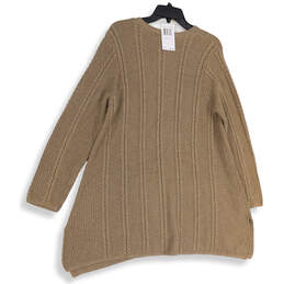 NWT Womens Tan Knitted Long Sleeve Side Slit Pullover Sweater Size 1X alternative image