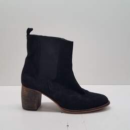 Jeffrey Campbell Black Suede Pull On Chelsea Heel Boots Shoes Size 40 B