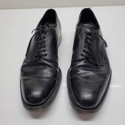 Prada Mens' Black Pebble Leather Derby Dress Shoes Sz 10 AUTHENTICATED