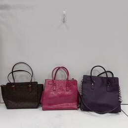 3pc Bundle of Assorted Women's Michael Kors Handbags alternative image