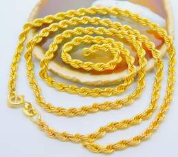 14K Yellow Gold Rope Chain Necklace for Repair 3.9g alternative image