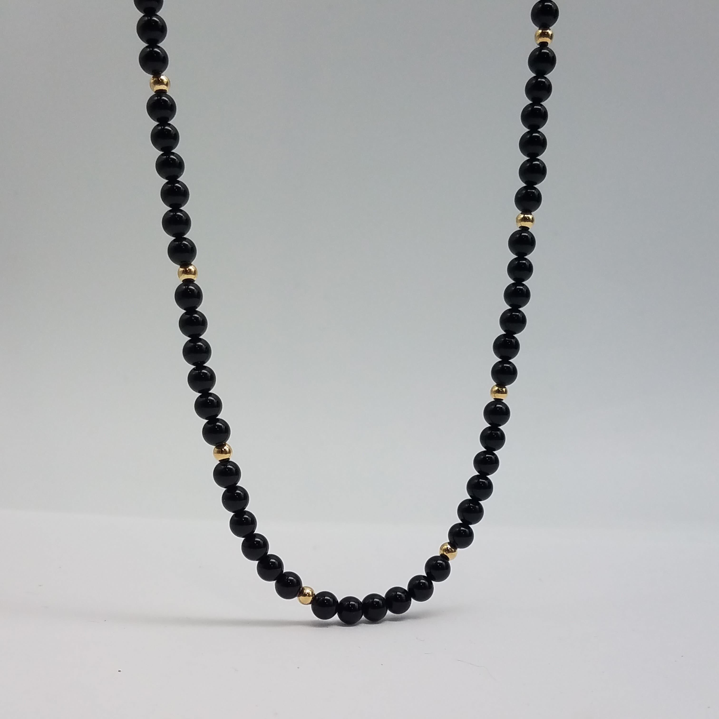 White Cultured Pearl and Black Onyx Necklace from Brazil - Midnight in the  Clouds | NOVICA
