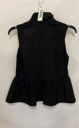 Amanda Uprichard Womens Black Sleeveless Split Neck Blouse Top Size Medium alternative image