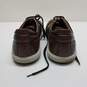 AUTHENTICATED Salvatore Ferragamo Newport Brown Leather Lace Up Sneakers Mens Size 10 image number 4