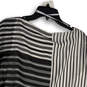 NWT Womens White Black Striped Round Neck Kaftan Blouse Top Size X-Large image number 4