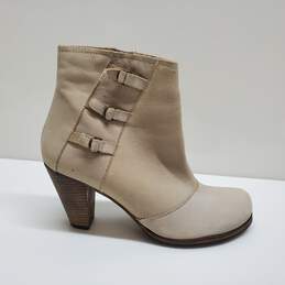 Holding Horses Buckled Triad Booties Block Heel Ivory Leather Boots Size 38 alternative image