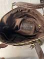 Certified Authentic Coach Brown and Tan w/Leather Trim Handbag image number 5