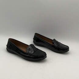 Womens Black Leather Moc Toe Casual Slip-On Loafer Shoes Size 10 B alternative image