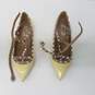 Kaitlyn Pan Women's US Size 7 1/2 Yellow Spiked Flats image number 2