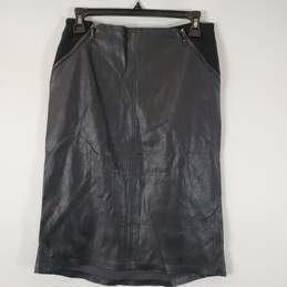 Guess Women Black Faux Leather Pencil Skirt Sz 8 NWT