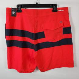 Hurley Men Red Double Stripe Shorts Sz 34 NWT alternative image