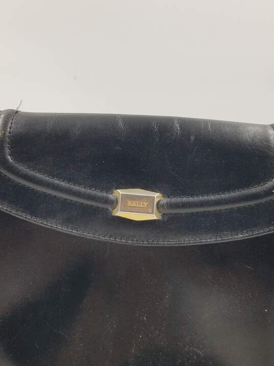 Authentic BALLY Black Flap Shoulder Bag image number 7