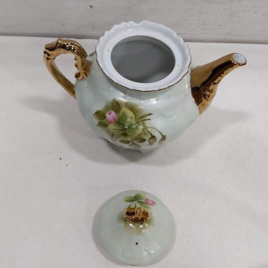 2pc Set of Vintage Lefton China Teapots w/Lids image number 2