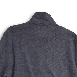 Mens Blue Long Sleeve Mock Neck Quarter Zip Pullover Sweater Size L Reg alternative image