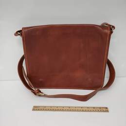 VTG Dark Brown Genuine Leather Messenger Crossbody Bag Unisex