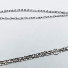 Hallmark Sterling Silver Melee Diamond Pendant Necklace Jewelry BD. 2pcs. 7.0g alternative image