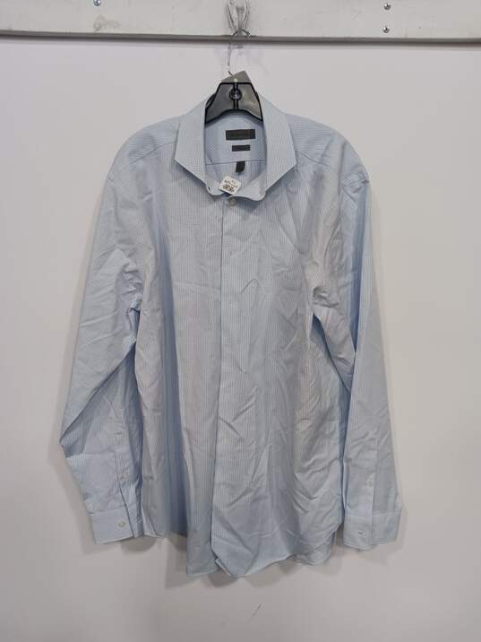 Calvin Klein Slim Fit Non Iron Blue Button Up Shirt Size 17.5/36-37 NWT image number 1
