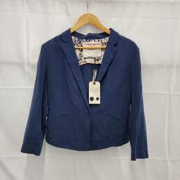 NWT Anthropologie Cartonnier WM's Blue Cotton Blazer Size 6