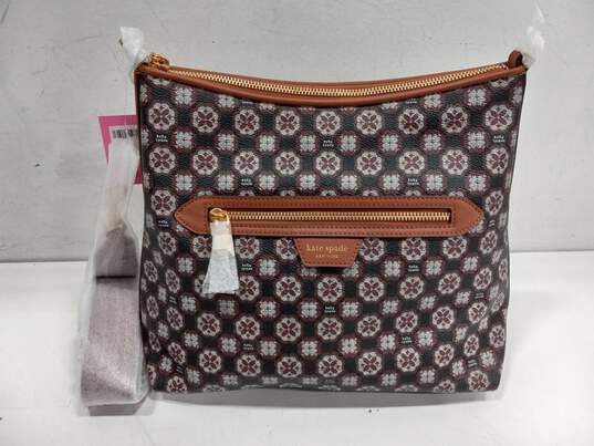 Kate Spade Women's Brown/Patterned Flower Monogram Coated Canvas Bag W/Tags image number 2