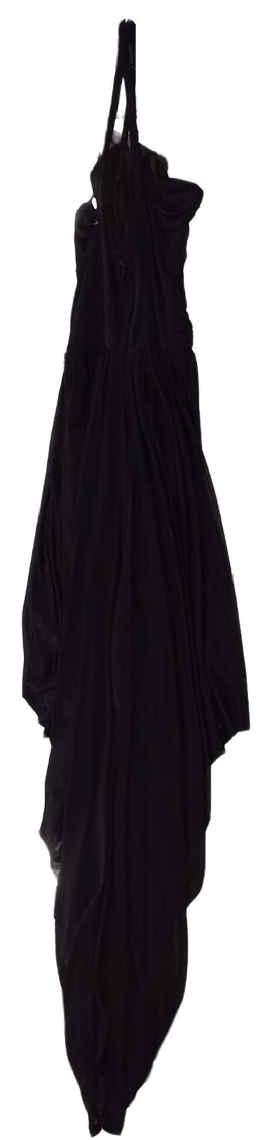 Womens Black Sleeveless Back Zip Casual Long Maxi Dress Size 14 image number 1