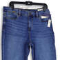 NWT Womens Blue Denim Distressed 5-Pocket Design Straight Leg Jeans Size 10 image number 3