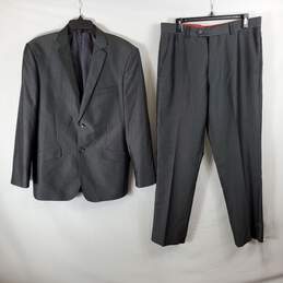 Dolce Vita Men Gray Pinstripe Suit Set Sz 34R