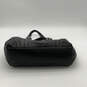 Womens Black Leather Inner Pockets Adjustable Double Handed Tote Bag image number 4