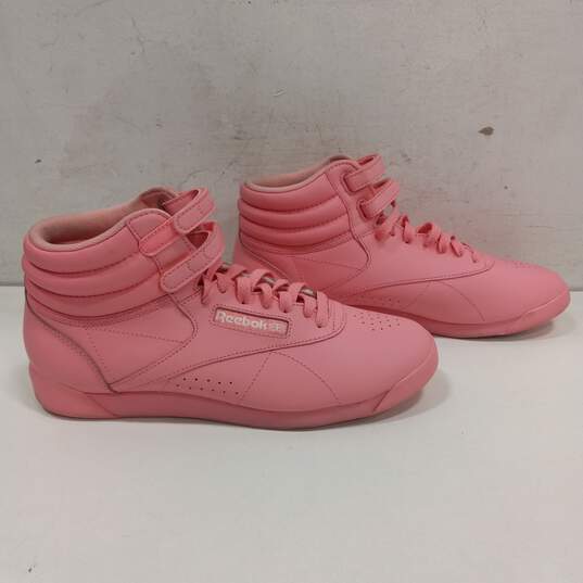 Reebok Classic Hi-Top Pink Sneakers Women's Size 9.5 image number 4