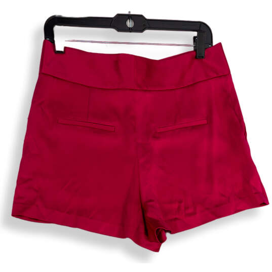 NWT Womens Pink Flat Front Slash Pocket High Waist Chino Shorts Size 10 image number 2