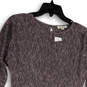 NWT Womens Brown Knitted Heather Long Sleeve Sweater Dress Size XS image number 3