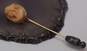 Vintage 10K Gold Carved Cameo Shell Oval Stick Pin 2.5g image number 4
