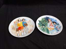 Pair of Limoges-Turgot Les Enfants de Durand Decorative Plates