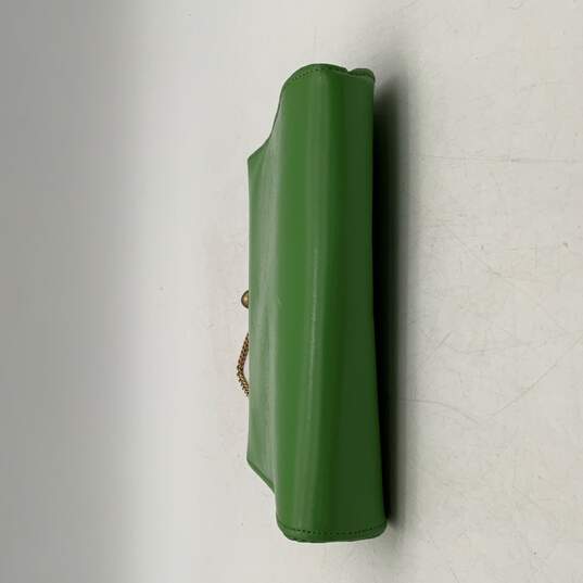 Naturalizer Womens Green Link Chain Strap Inner Pocket Clutch Handbag image number 3