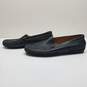 AUTHENTICATED TOD'S Black Leather Slip On Driver Loafers Size 13 image number 2