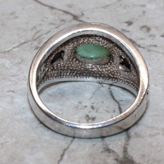Coleman Sterling Silver 12K Black Hills Gold Accent Green Accent Ring Size 6.75 - 5.9g image number 4
