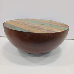 Hand Made Brown Multicolor Bowl Shaped Coffee Table/End Table