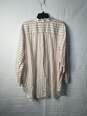 Chico's  Women Tan and White Striped Button Down Blouse Size 3 image number 2