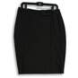 Ann Taylor Womens Black Tie Waist Back Zip Straight & Pencil Skirt Size 8 image number 1