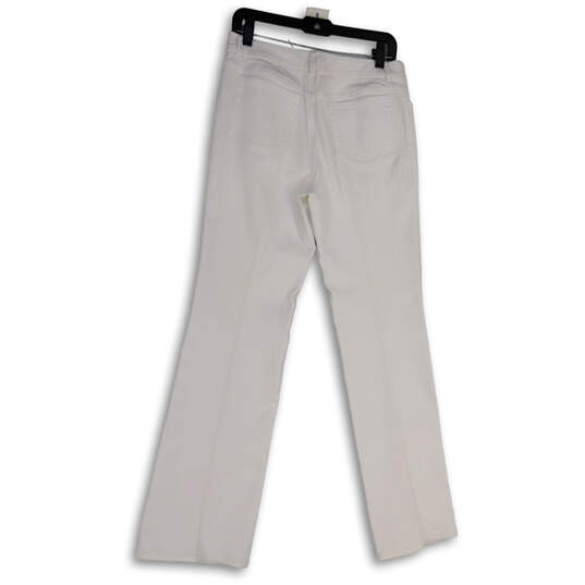 Womens White Denim Light Wash Stretch Pockets Straight Leg Jeans Size 4/27 image number 2