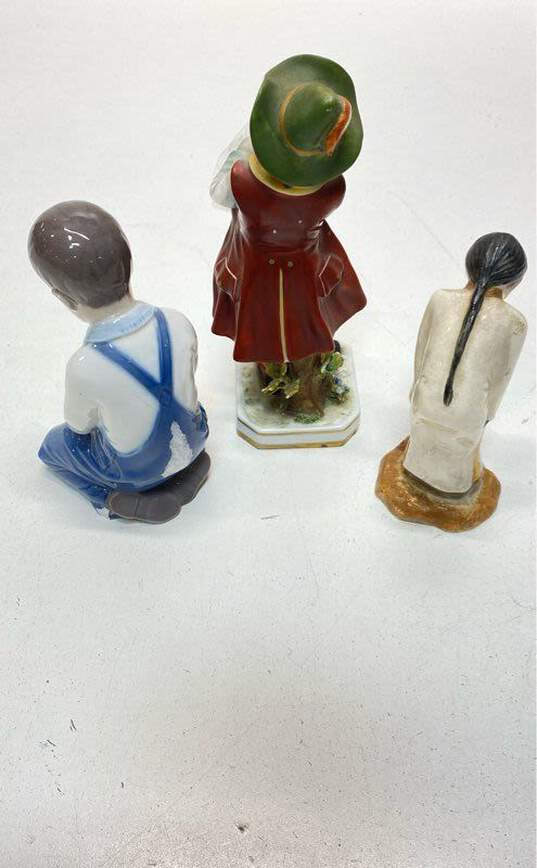 Porcelain Figurines Lot of 3 Vintage Ceramic Statutes/ Marked on Bottom image number 12
