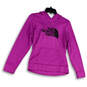 Womens Purple Long Sleeve Kangaroo Pocket Pullover Hoodie Size SP image number 1