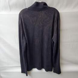 Ermenegildo Zegna Silk & Cashmere Dark Brown Pullover Collared Sweater alternative image