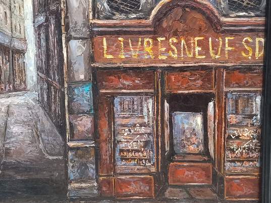 Painting of An Alley & Storefront  In Wooden Frame image number 3