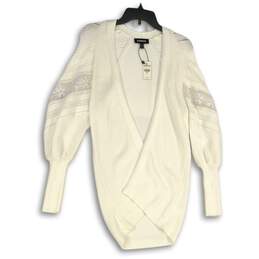 NWT Express Womens White Long Sleeve Open Front Cardigan Sweater Size XS
